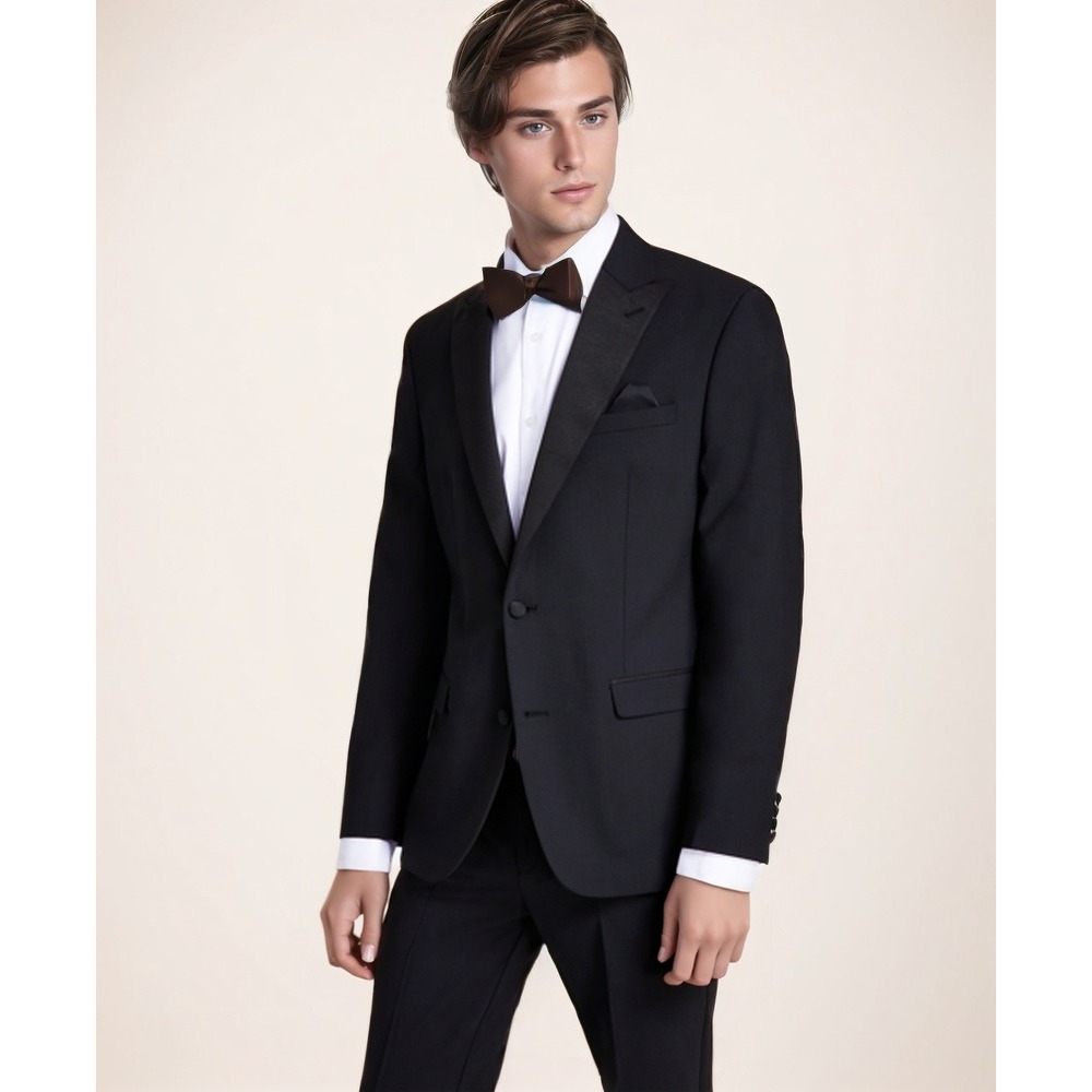 bar III Tuxedo Jacket Mens 42R Black Wool Blend Quiet Luxury Business Casual NWT